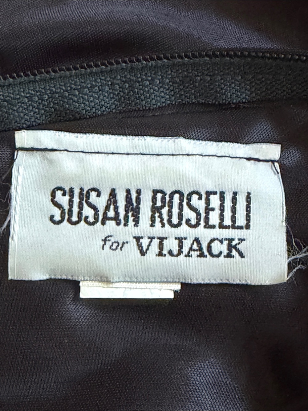 Vtg 90s Susan Roselli VIJACK Black Ruched Diamond Evening Gown Dress 4 Glitzy - Picture 7 of 12